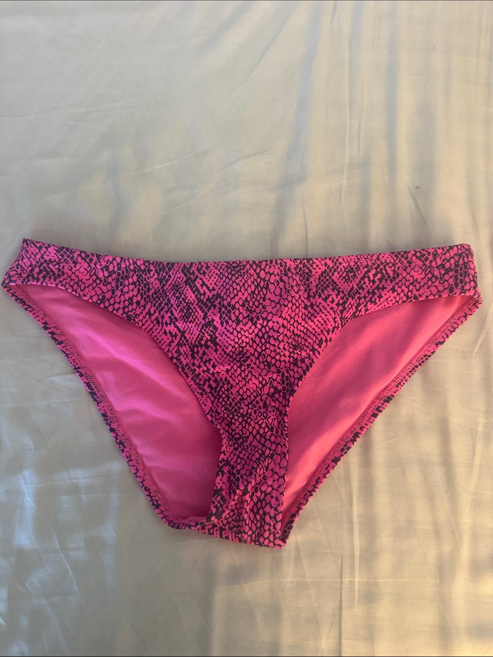 Xhilaration Hot Pink Snake-Print Bikini Bottom